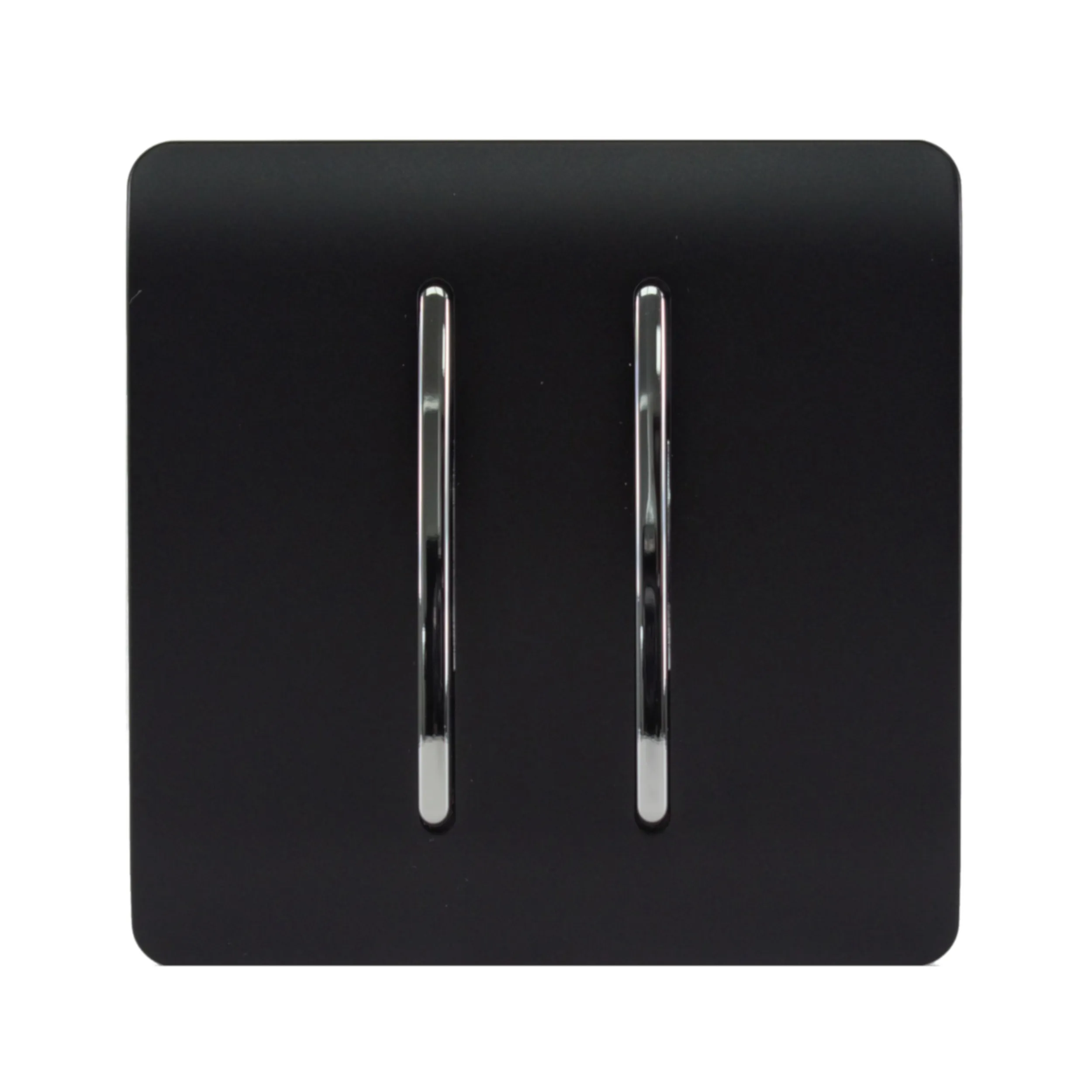 2 Gang 2 Way 10 Amp Rocker Matt Black